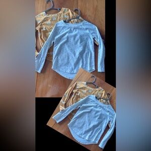 (4) 5t set of Long Sleeve Heart Print & polka dot Shirts for twins